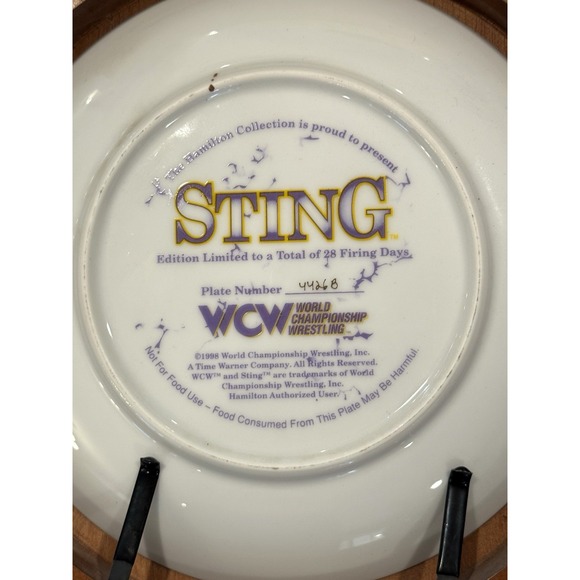 Sting - WCW Limited Edition Collectors Plate  1999 With COA - Picture 5 of 5